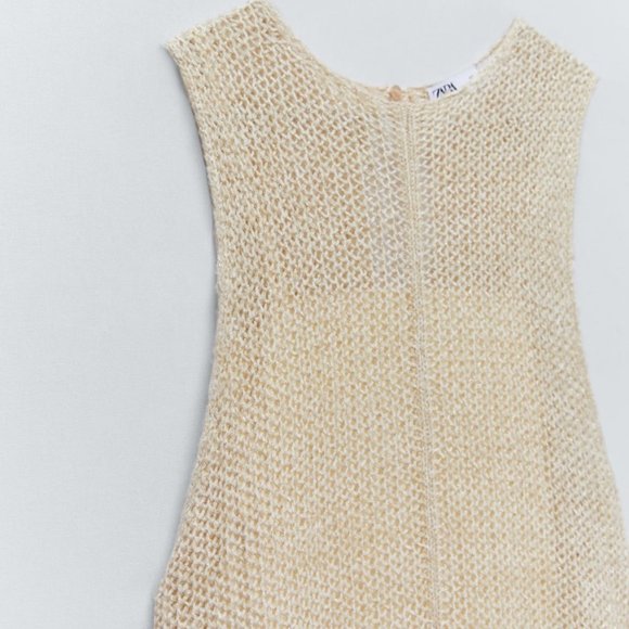 Zara Oversized Knit Buttoned Long Dress - Picture 10 of 12